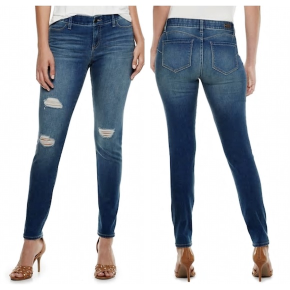 Women's Juicy Couture Flaunt It Seamless Mid Rise Skinny Jeans